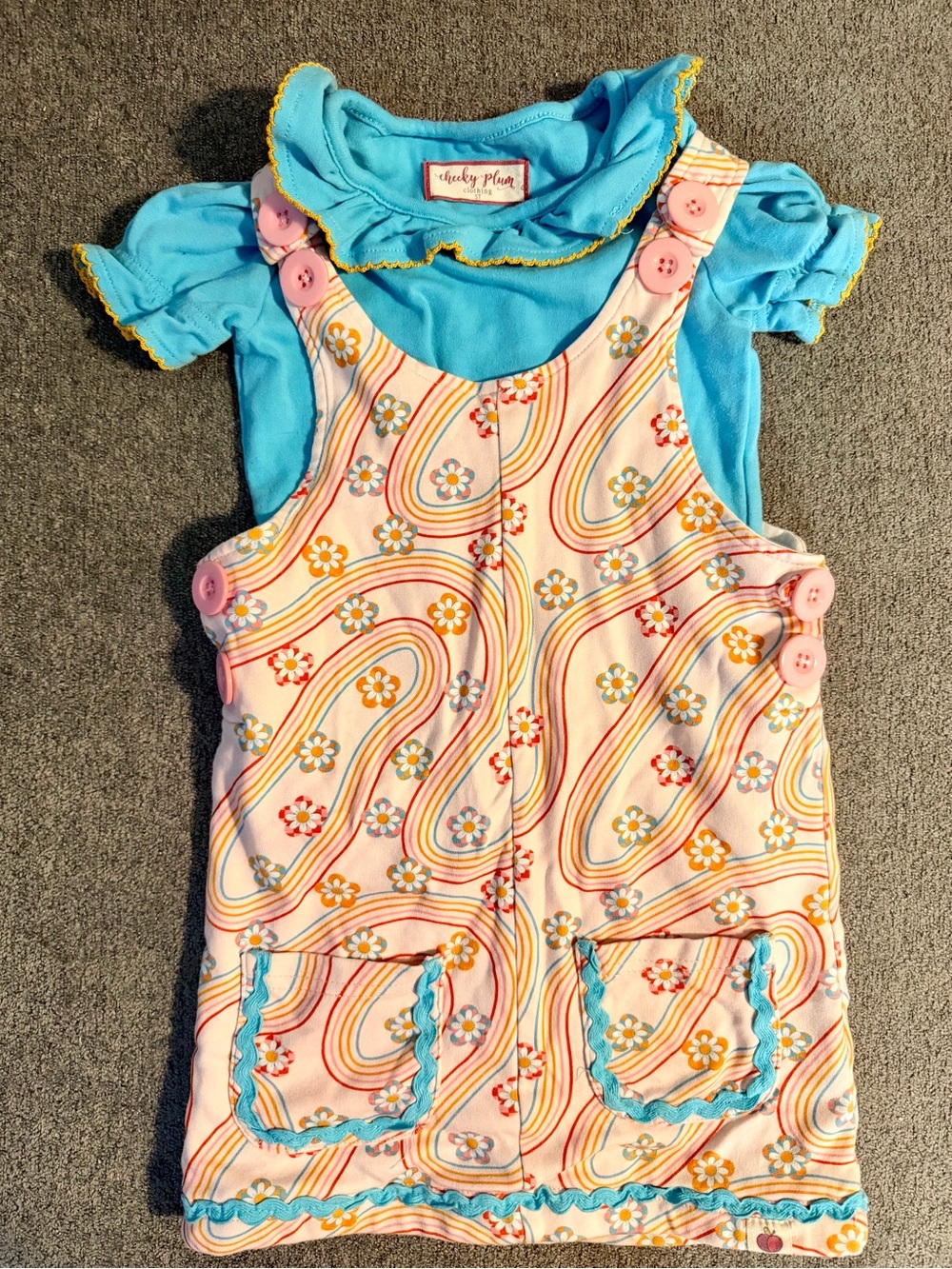 Girls 5T Parker Jumper Set - Flower Power from Cheeky Plum